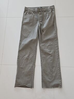 Rewash Olive-Grey Wide Leg Drawstring Jeans